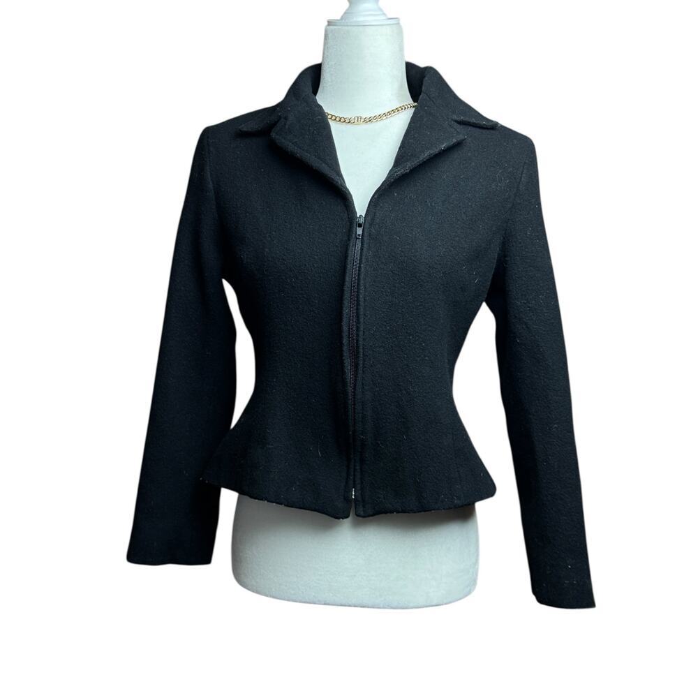 Finity Studio Wool Blend Zip Front Jacket Size 10… - image 2